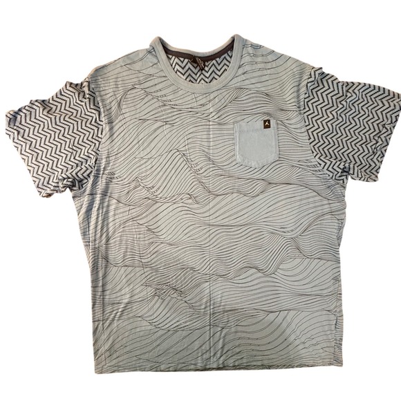 Jordan Brand Other - Nike Jordan Jumpman 3XL French‎ Blue Wave Print Pocket Tee Sporty Casual NWOT